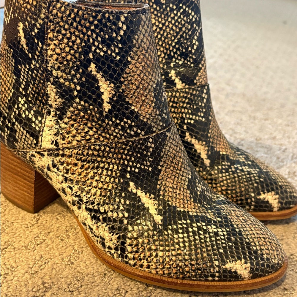Snakeskin Ankle Boots